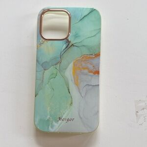 Green and Gold Marble Phone Case